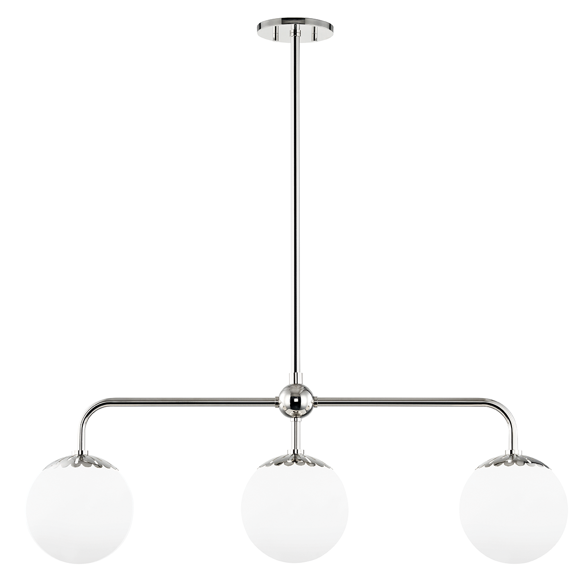 Hudson Valley Lighting Paige 3 Light Island Light H193903 Linear Chandeliers Mitzi Polished Nickel  