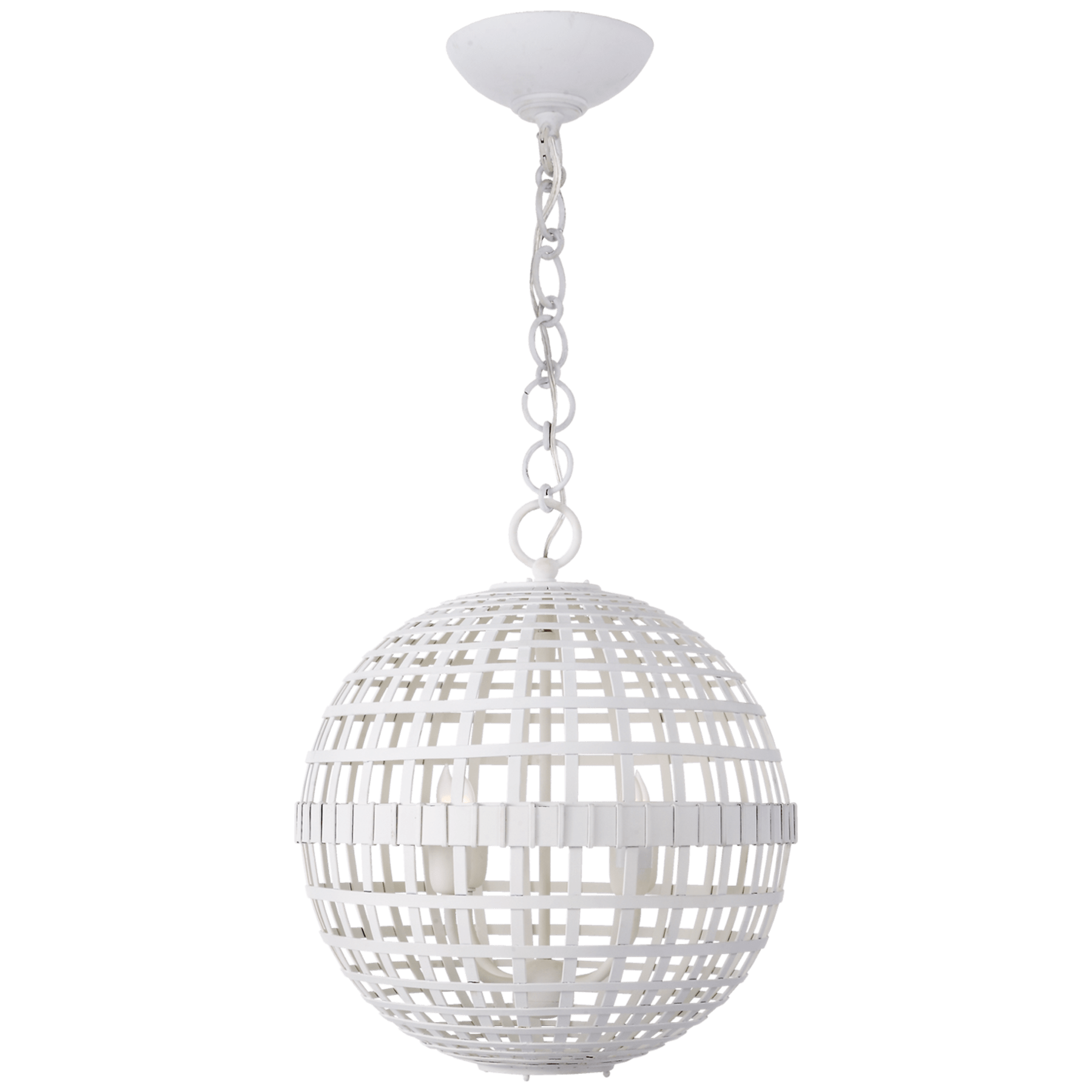 Visual Comfort Mill Small Globe Lantern Pendants Visual Comfort & Co. Plaster White No Option 