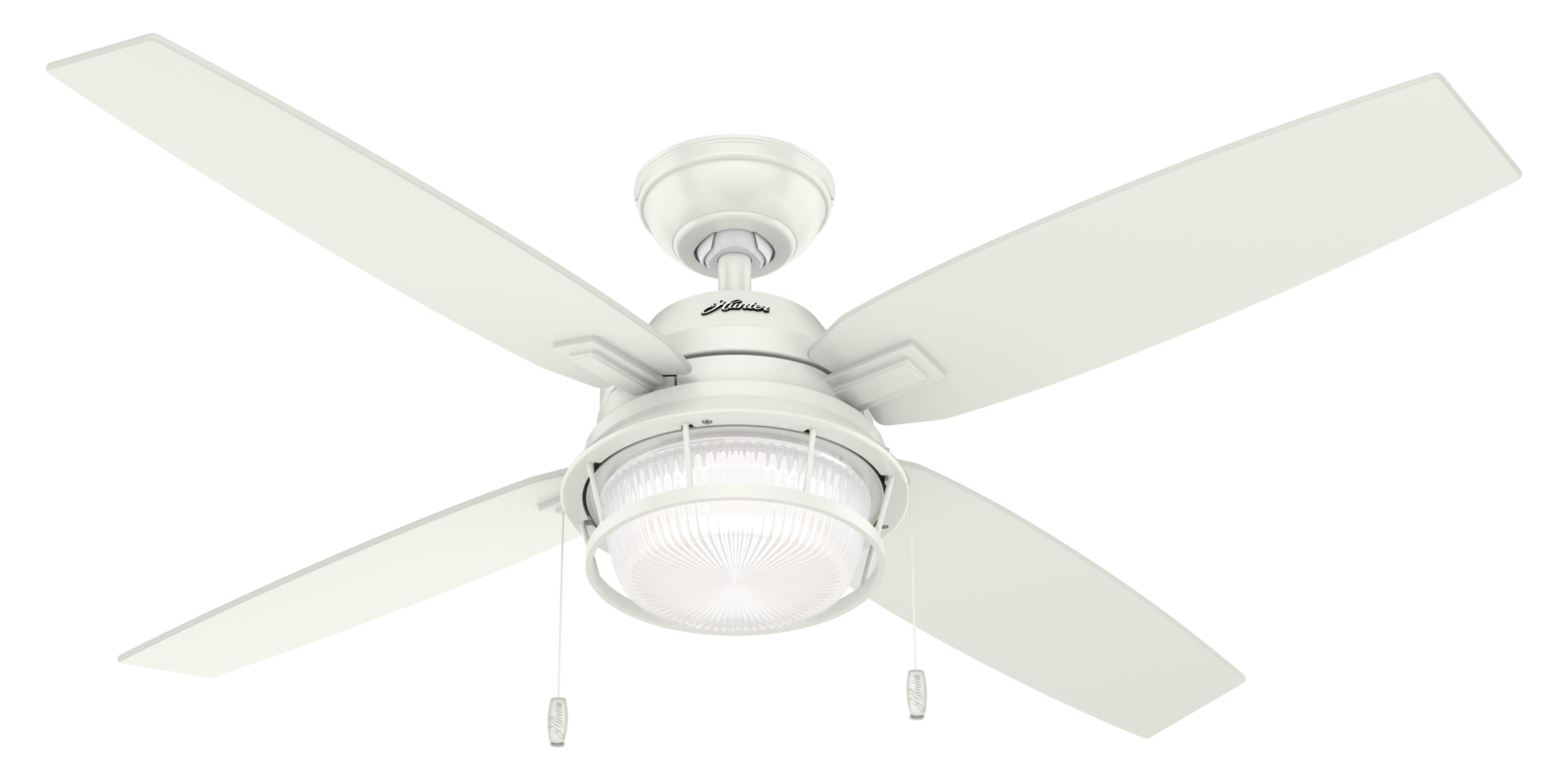 Hunter 52 inch Ocala Damp Rated Ceiling Fan with LED Light Kit and Pull Chain Indoor Ceiling Fans Hunter   