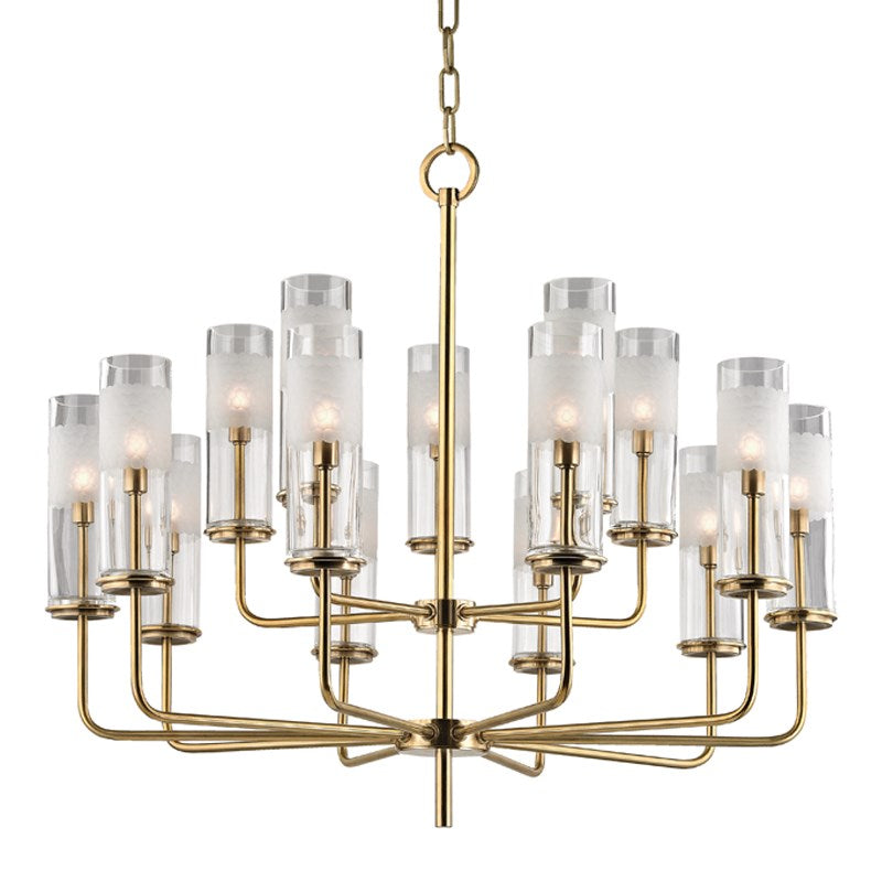 Wentworth - 15 LIGHT CHANDELIER Chandeliers Hudson Valley Lighting Aged Brass  