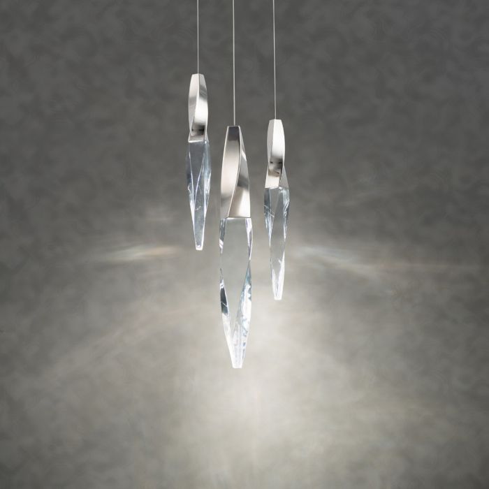 Schonbek Beyond Kindjal Chandelier Chandeliers Schonbek Beyond Polished Nickel 3-Light 