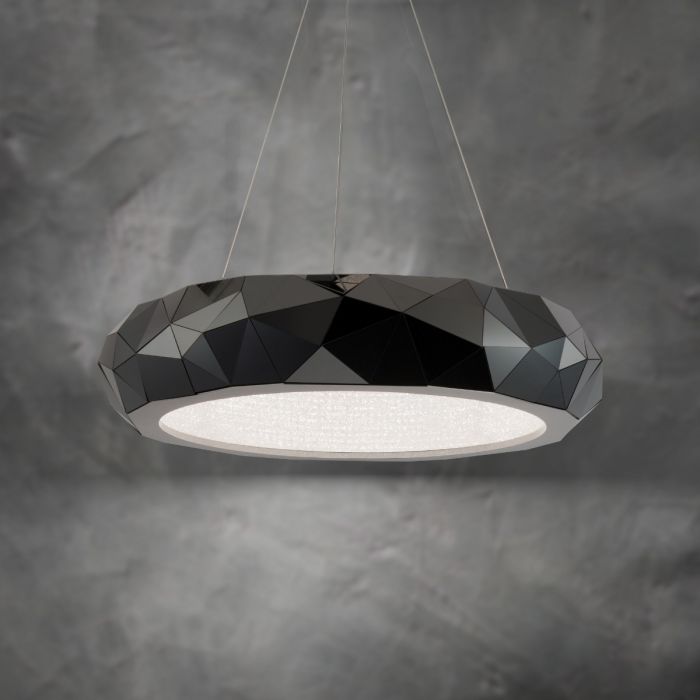 Schonbek Beyond Mosaic Pendant Pendant Schonbek Beyond Black Stainless Steel  