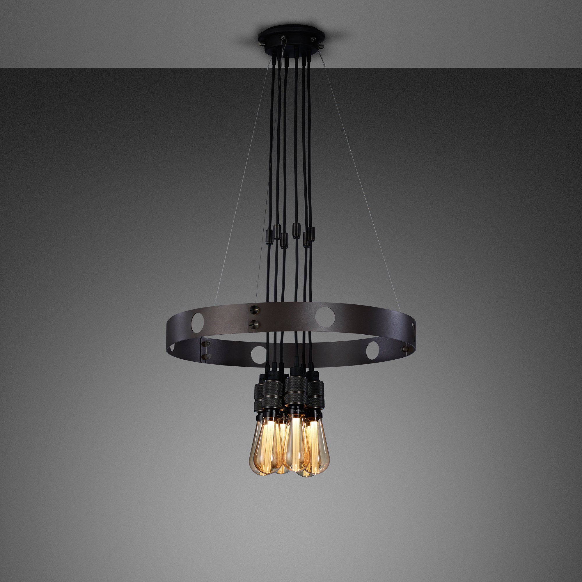 Buster + Punch Hero Light NHE Chandeliers Buster + Punch Graphite / Smoked Bronze 30" 