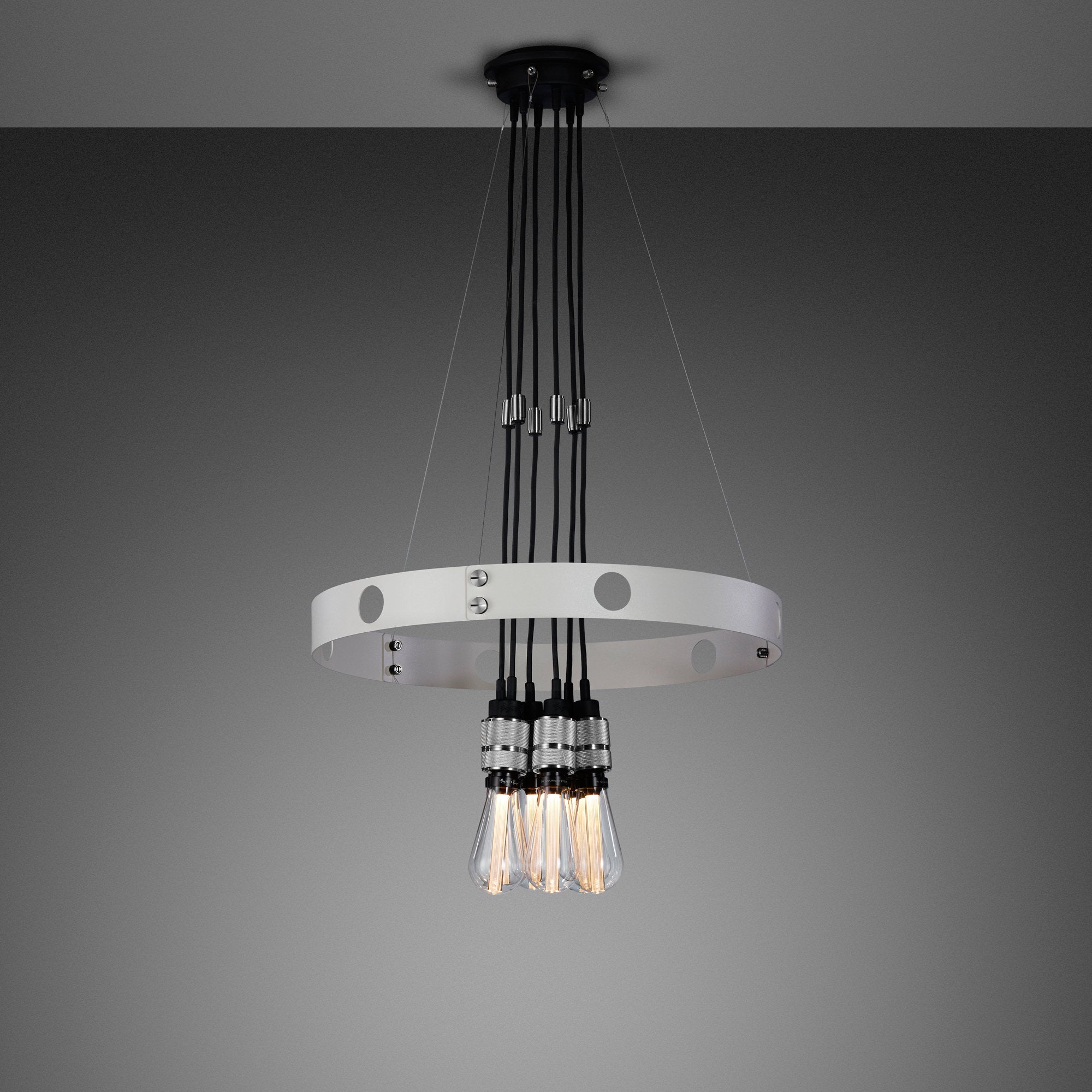 Buster + Punch Hero Light NHE Chandeliers Buster + Punch Stone / Steel 30" 