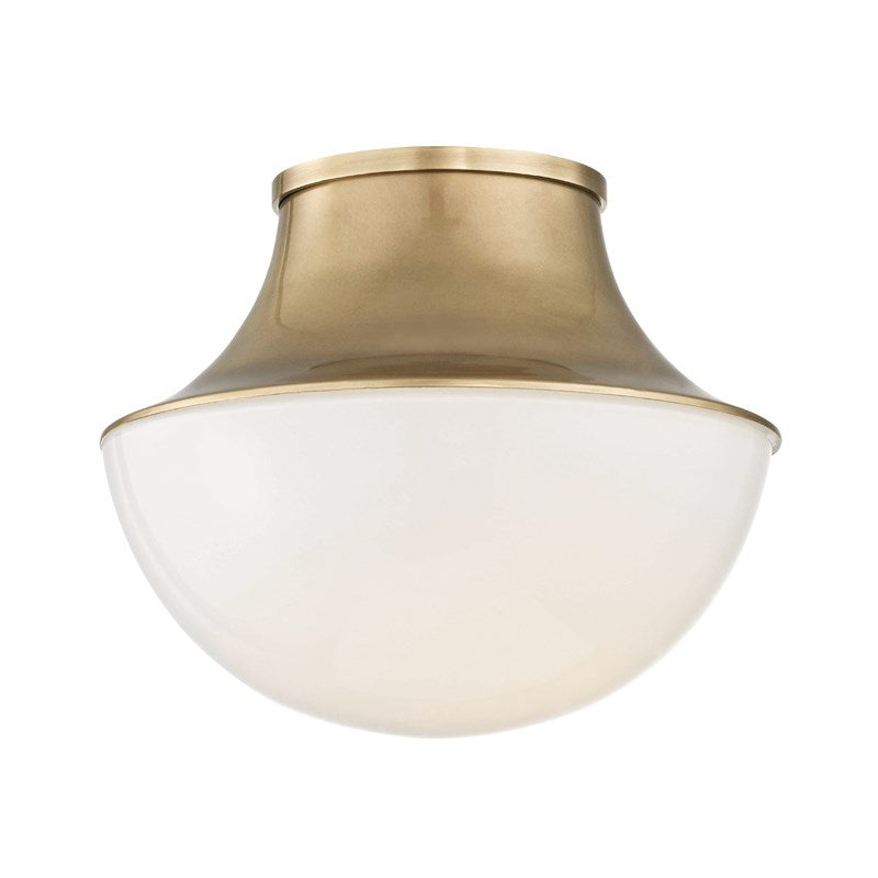 LETTIE - SMALL LED FLUSH MOUNT Flush Mount Ceiling Light Hudson Valley Lighting Aged Brass  