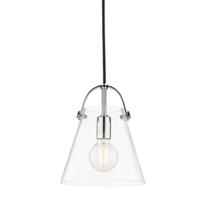 Hudson Valley Lighting Karin 1 Light Small Pendant H162701S Pendants Mitzi Polished Nickel  