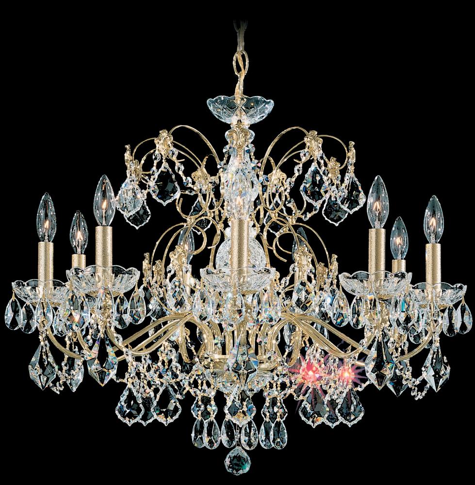 Schonbek Century 9 Light Chandelier with Clear Heritage Crystal 1709 Chandeliers Schonbek 1870 Antique Silver-48  