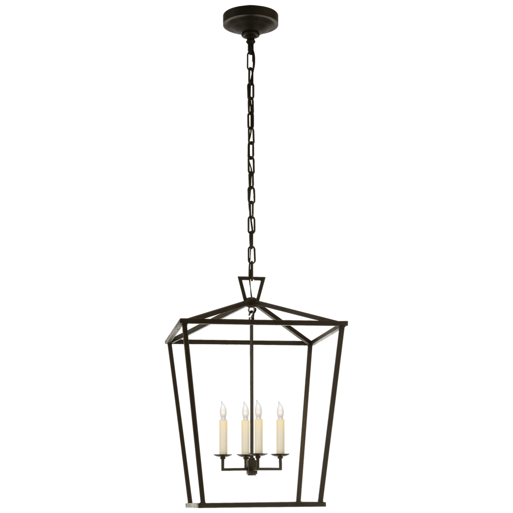 Visual Comfort Darlana Medium Lantern Lantern Visual Comfort Aged Iron No Option 