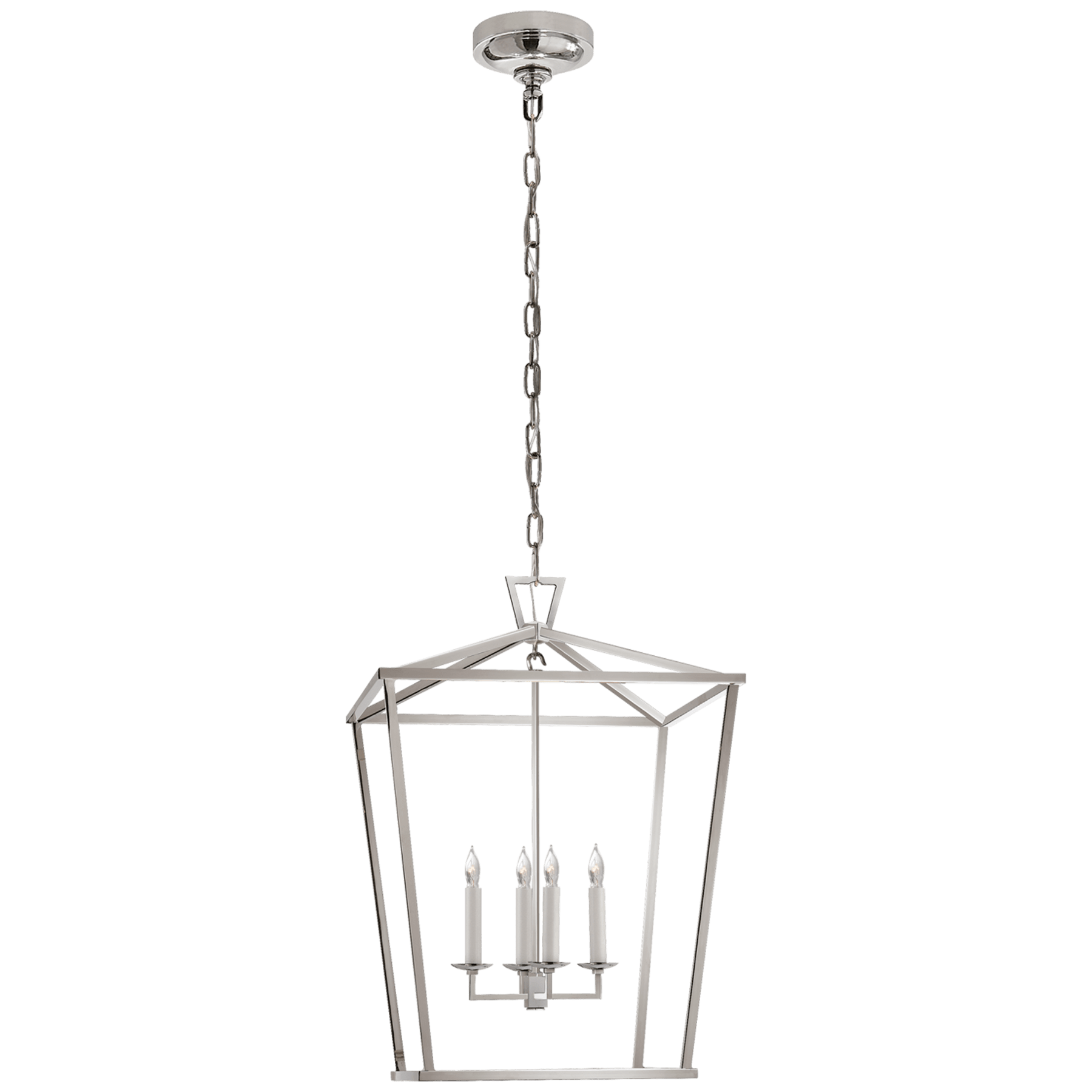 Visual Comfort Darlana Medium Lantern Lantern Visual Comfort Polished Nickel No Option 