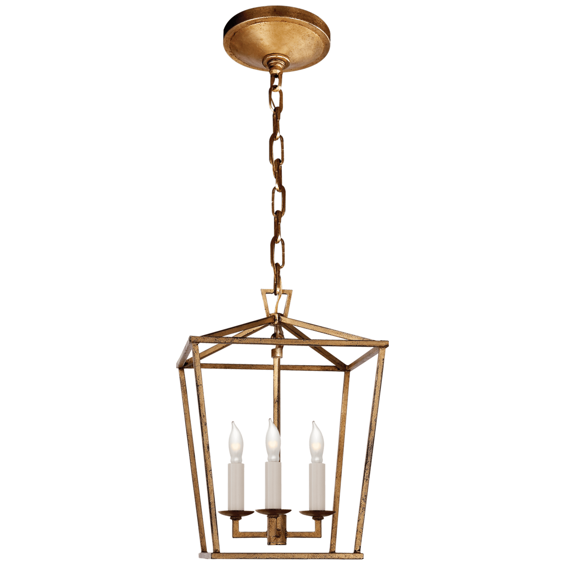 Visual Comfort Darlana Mini Lantern Pendants Visual Comfort & Co. Gilded Iron No Option 