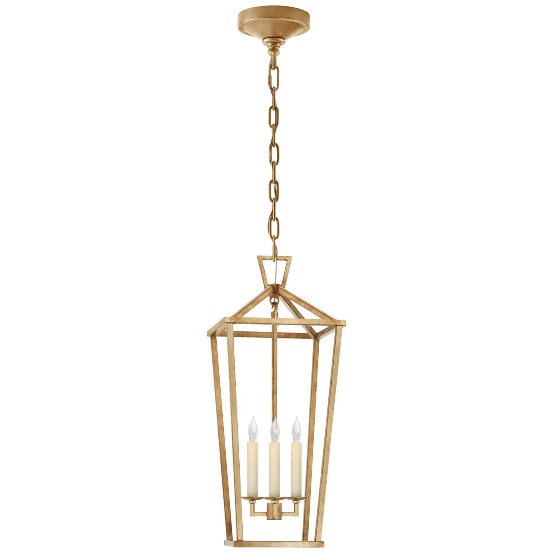 Visual Comfort Darlana Large Tall Lantern Pendants Visual Comfort & Co. Gilded Iron No Option 