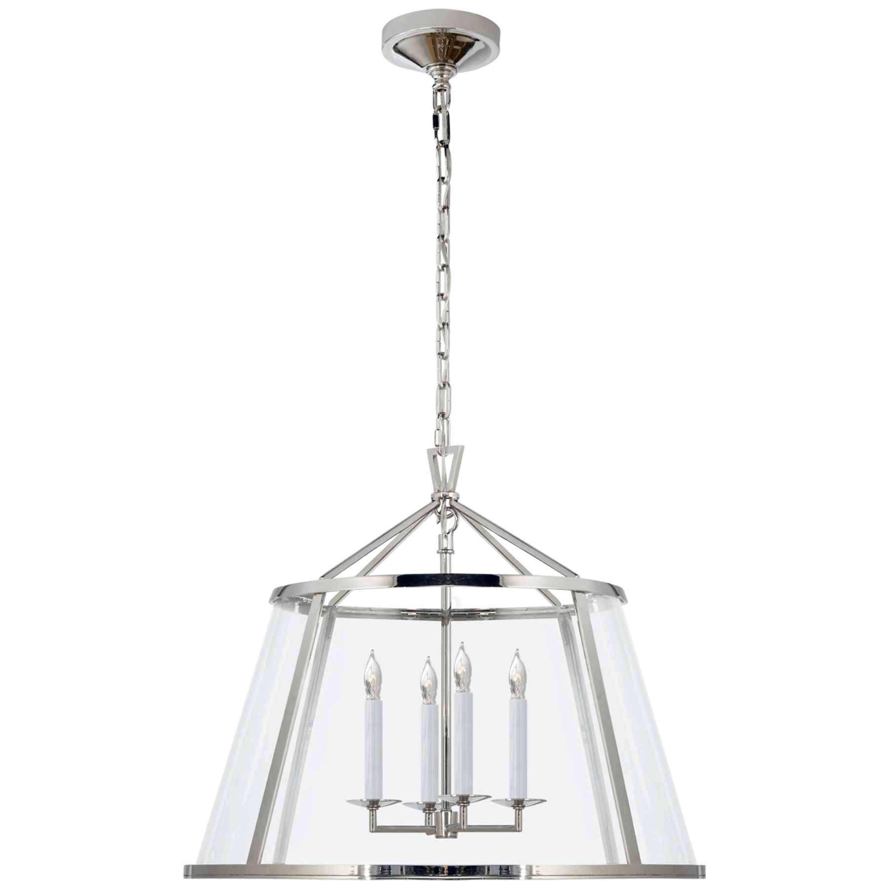 Visual Comfort Darlana 24" Pendant Pendants Visual Comfort & Co. Polished Nickel Clear Glass 