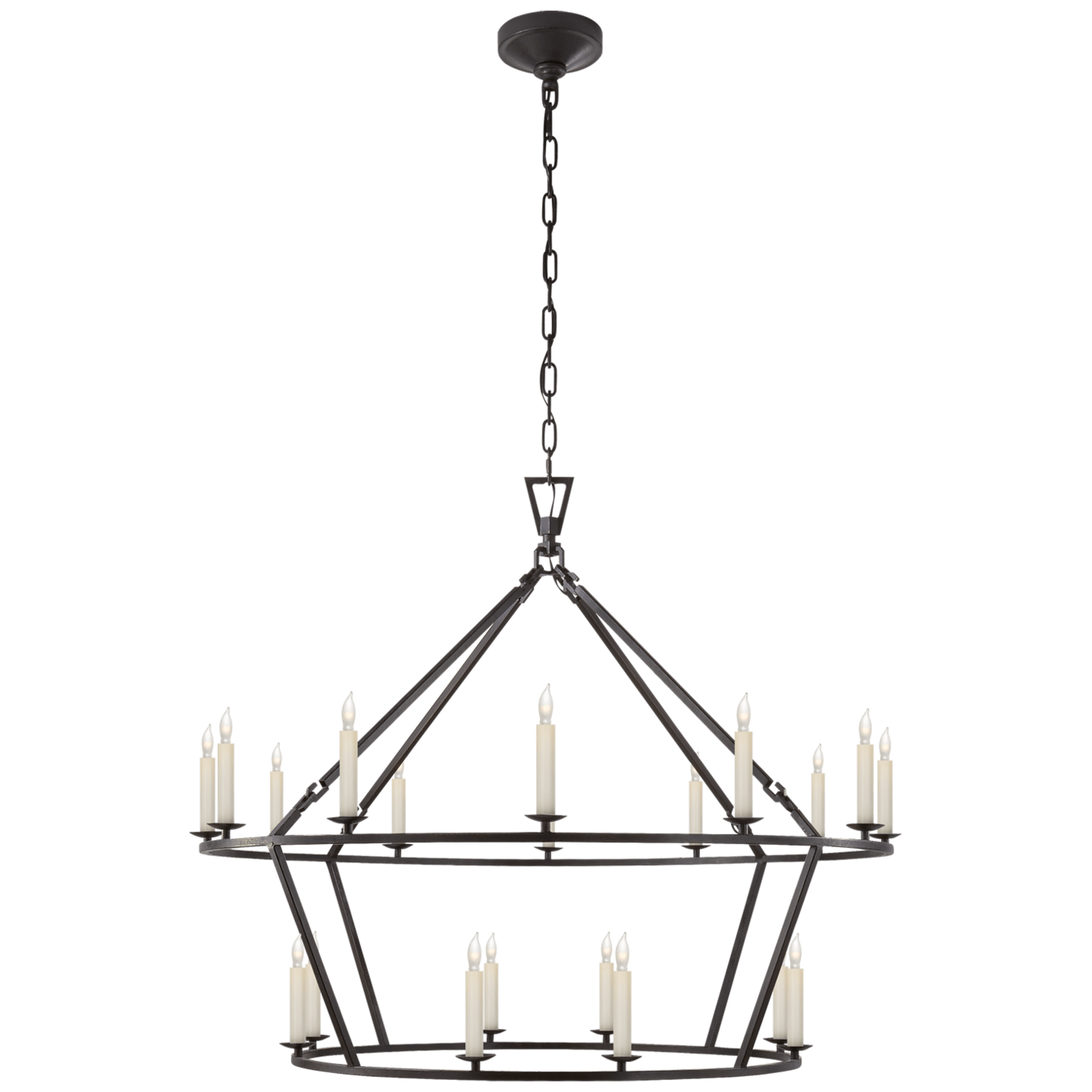 Visual Comfort Darlana Large Two-Tiered Ring Chandelier