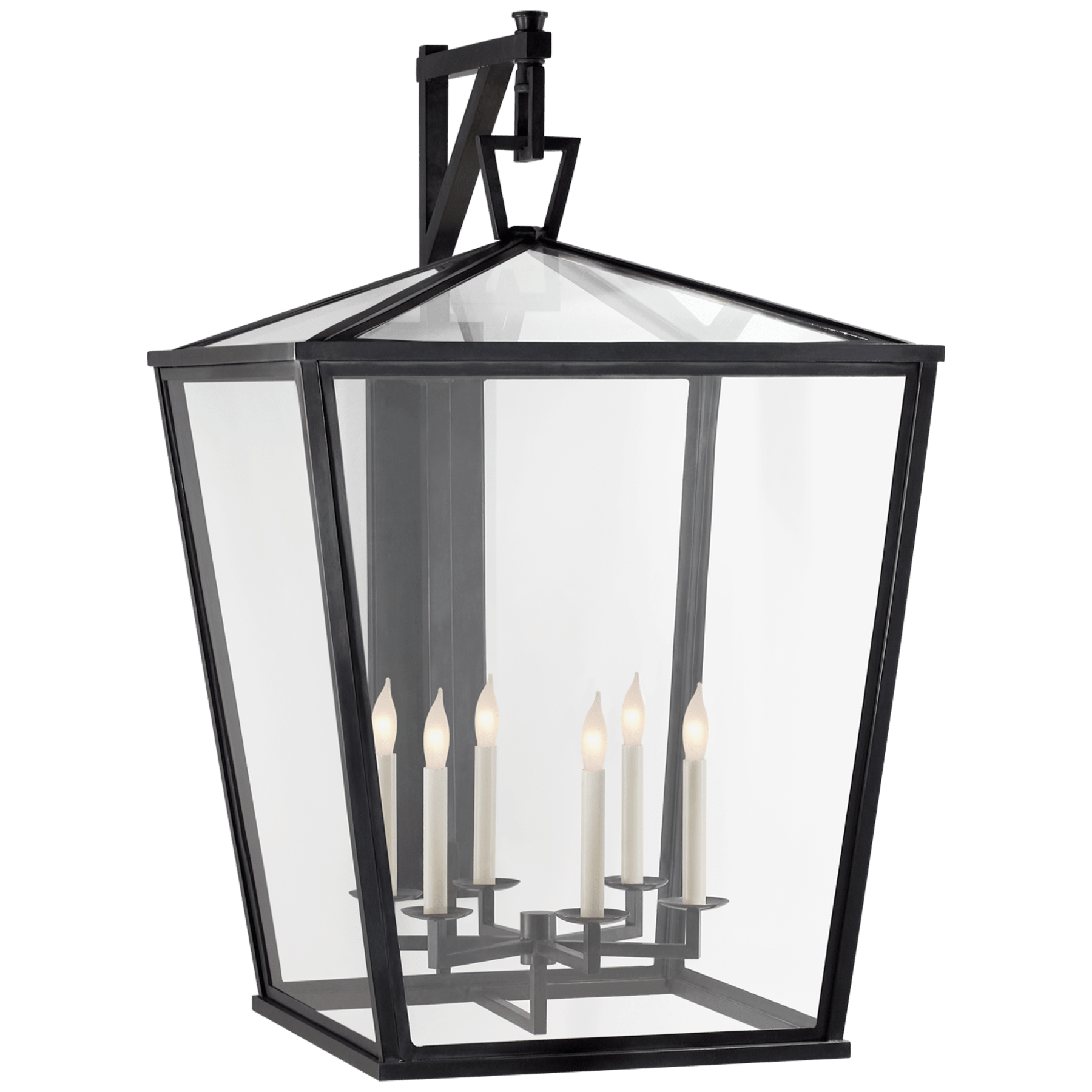 Visual Comfort Darlana Grande Bracket Lantern Outdoor Wall Lights Visual Comfort & Co. Bronze Clear Glass 