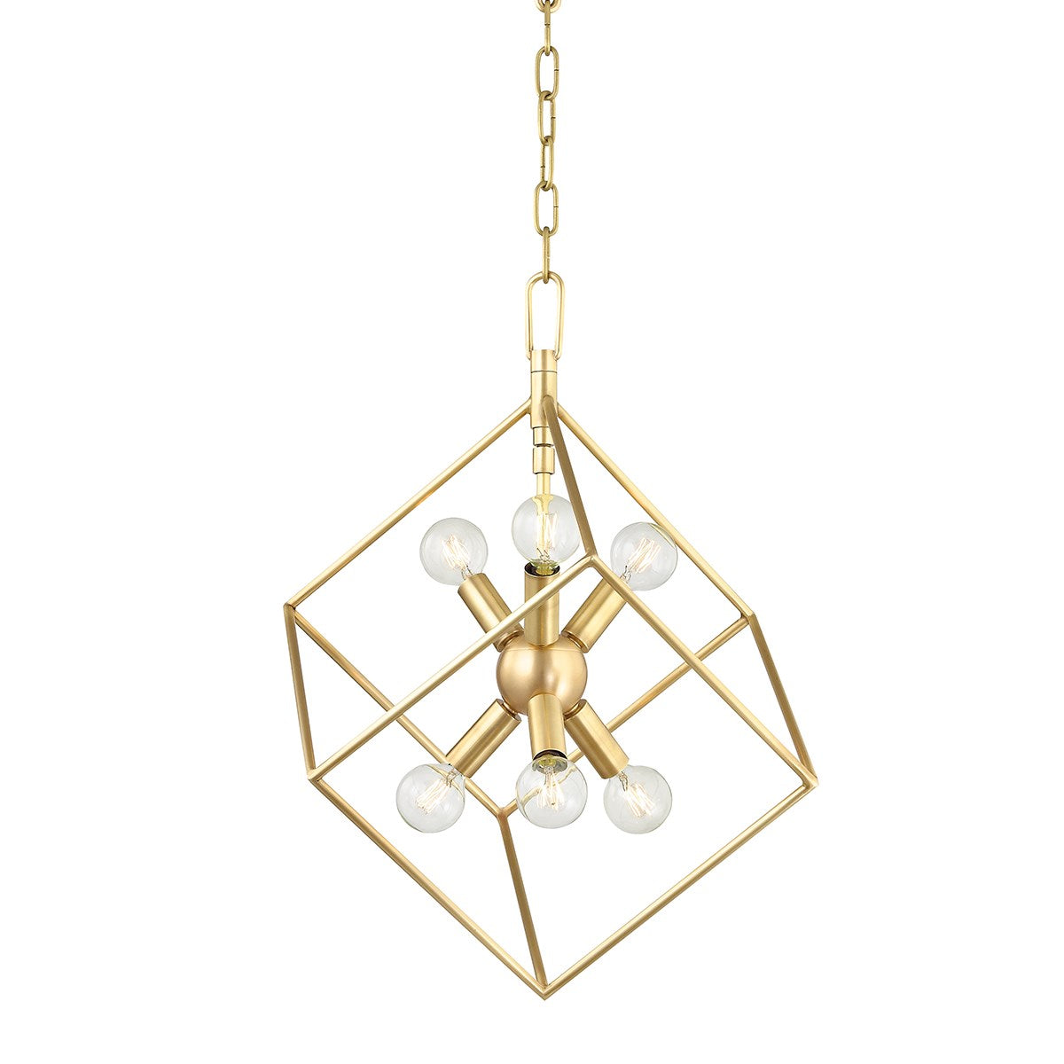 Roundout - 6 LIGHT PENDANT Pendants Hudson Valley Lighting Aged Brass  