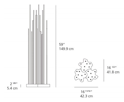 Artemide Reeds Triple Floor IP67 Outdoor Wall Lights Artemide   