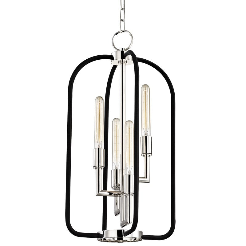 ANGLER - 4 LIGHT CHANDELIER Lantern Hudson Valley Lighting Polished Nickel  