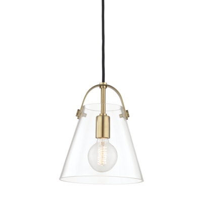 Hudson Valley Lighting Karin 1 Light Small Pendant H162701S Mini Pendant Mitzi Aged Brass  