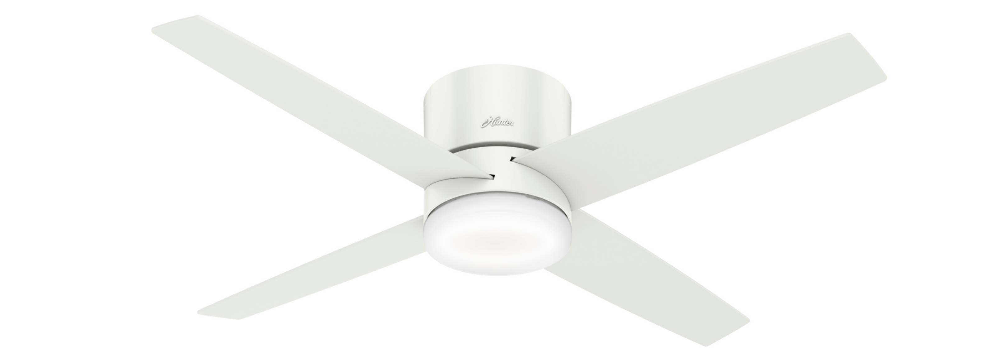 Hunter 54 inch Wi-Fi Advocate Low Profile Ceiling Fan with LED Light Kit and Handheld Remote Indoor Ceiling Fans Hunter   