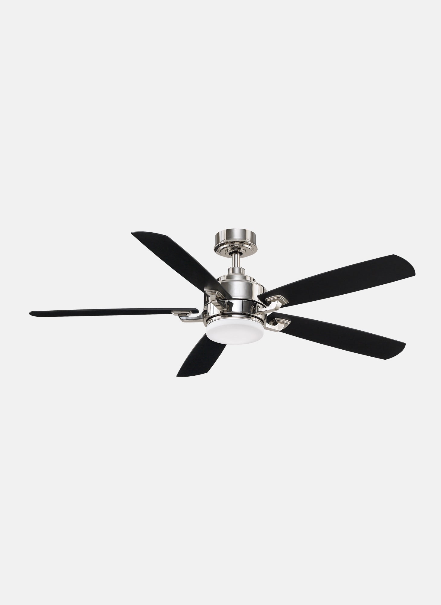 Fanimation Benito v2 52 Inch  FP8003 with LED Light Kit Ceiling Fan FP8003 Indoor Ceiling Fans Fanimation Polished Nickel with Black  