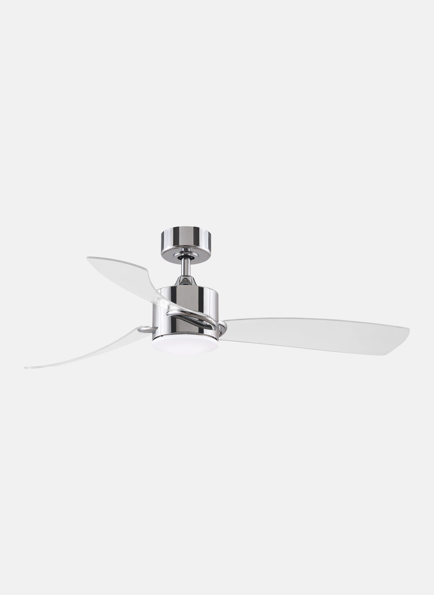 Fanimation SculptAire 52 inch with LED Light Ceiling Fan FP8511 Indoor Ceiling Fans Fanimation Chrome with Clear  