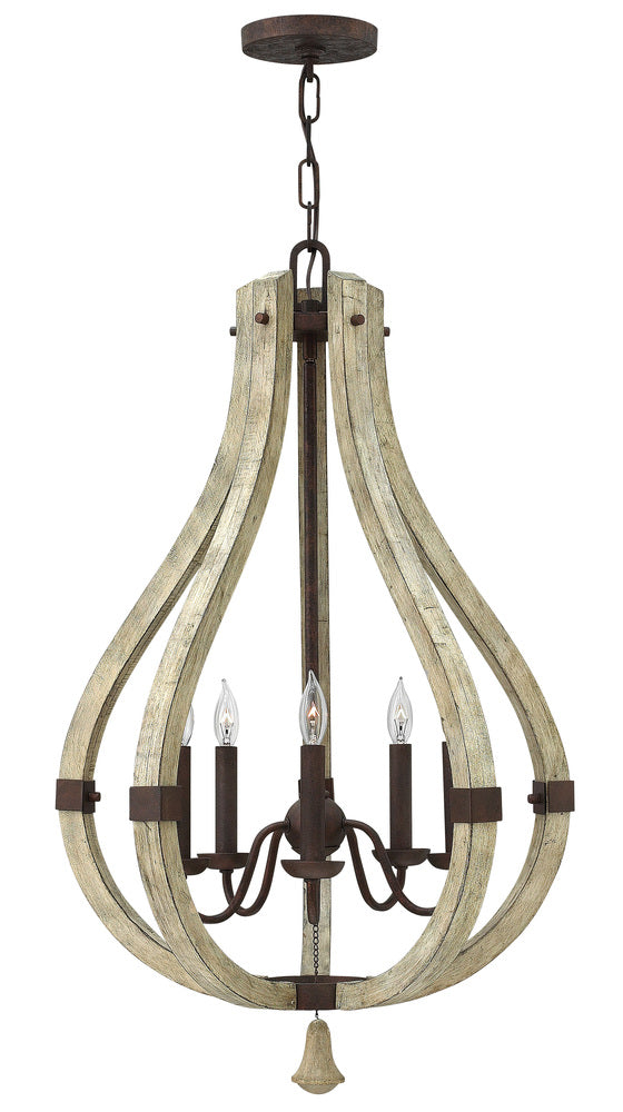 Hinkley MIDDLEFIELD  Medium Open Frame Single Tier FR40575IRR Chandeliers Hinkley Rust  