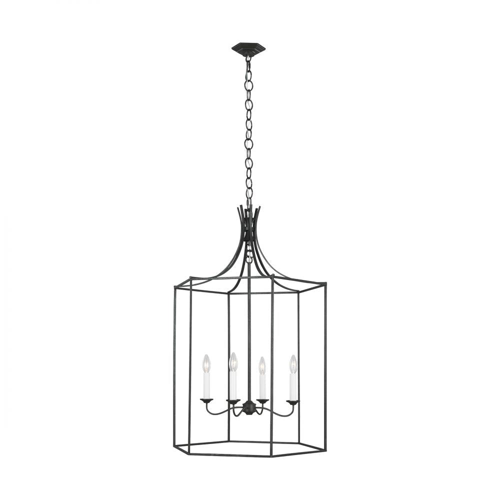 Generation Lighting  4 - Light Lantern AC1024SMS Lantern Generation Lighting Steel  