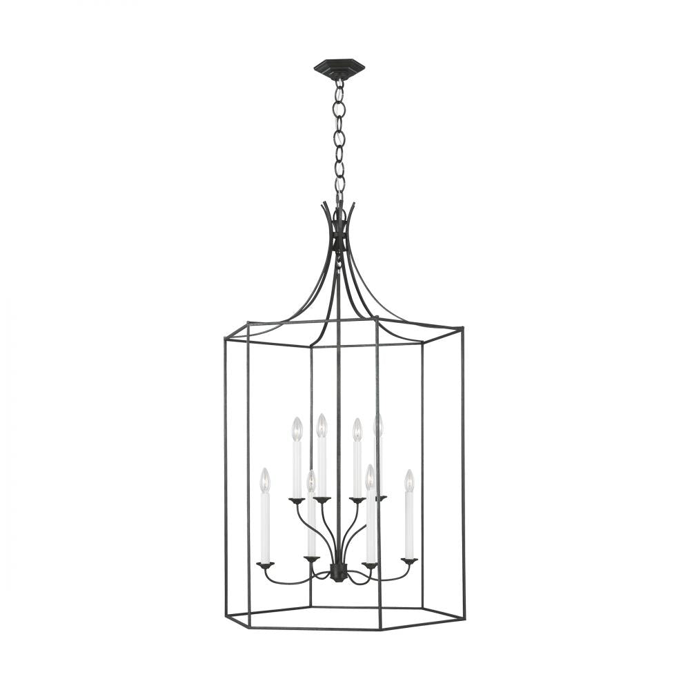 Generation Lighting  8 - Light Lantern AC1038SMS Lantern Generation Lighting Steel  