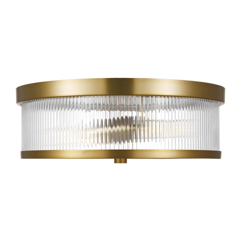 Generation Lighting  2 - Light Flush Mount CF1052BBS Flush Mount Ceiling Light Generation Lighting Brass  