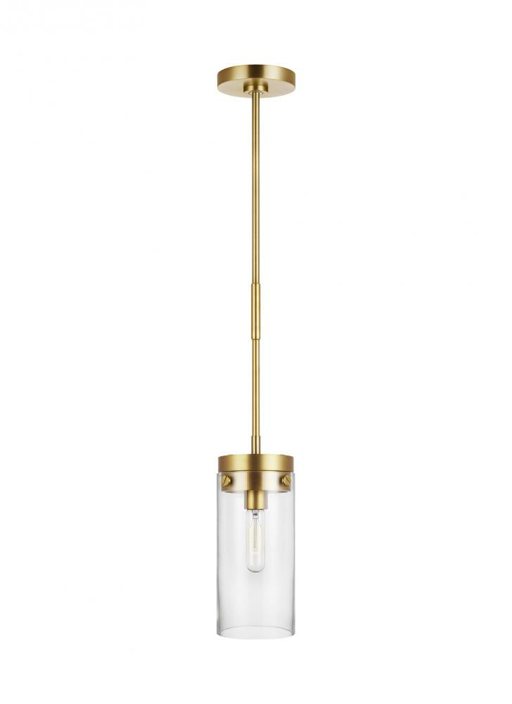 Generation Lighting  1 - Light Pendant CP1001BBS Pendant Generation Lighting Brass  