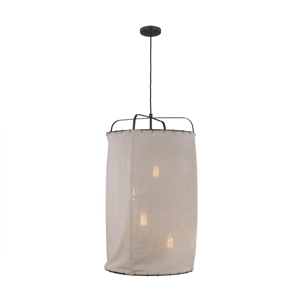 Generation Lighting  4 - Light Pendant EP1124AI Pendant Generation Lighting Black|Brown  