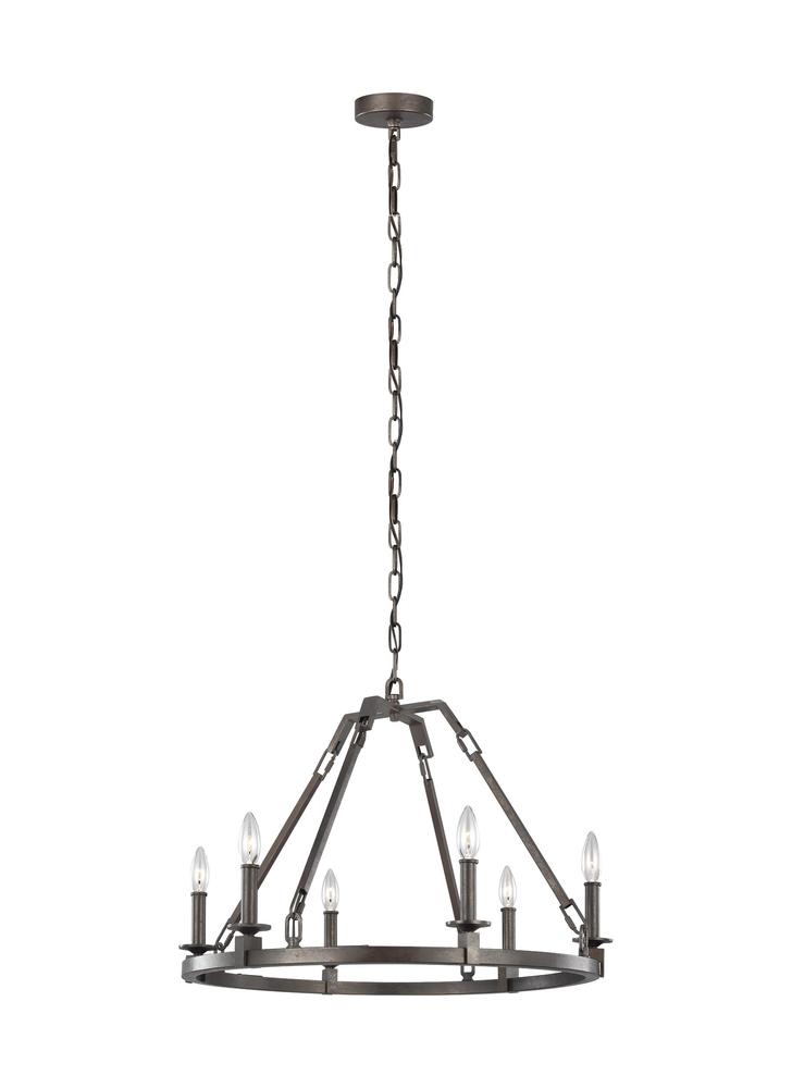 Generation Lighting - Feiss 6 - Light Chandelier F3213/6SMS