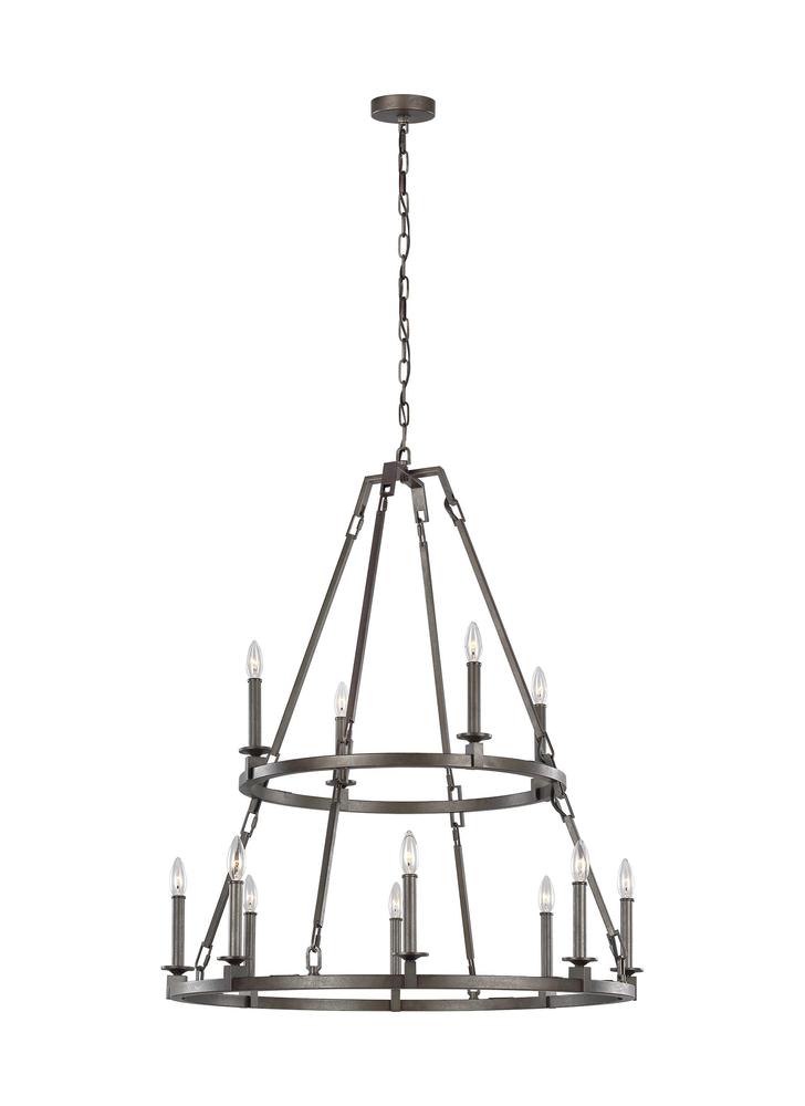 Generation Lighting - Feiss 12 - Light Chandelier F3215/12SMS