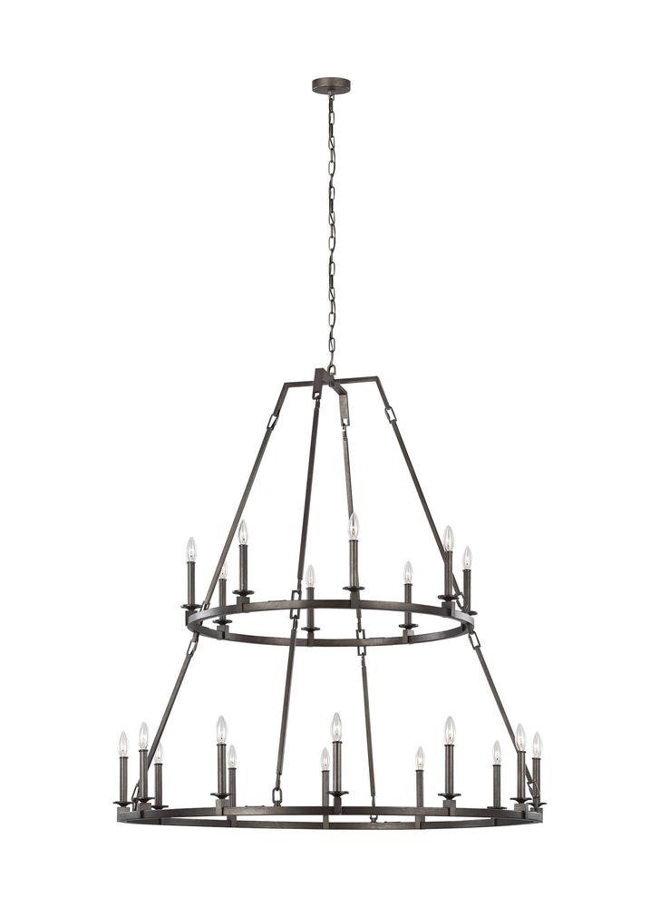 Generation Lighting - Feiss 20 - Light Chandelier F3217/20SMS Chandeliers Generation Lighting Steel  