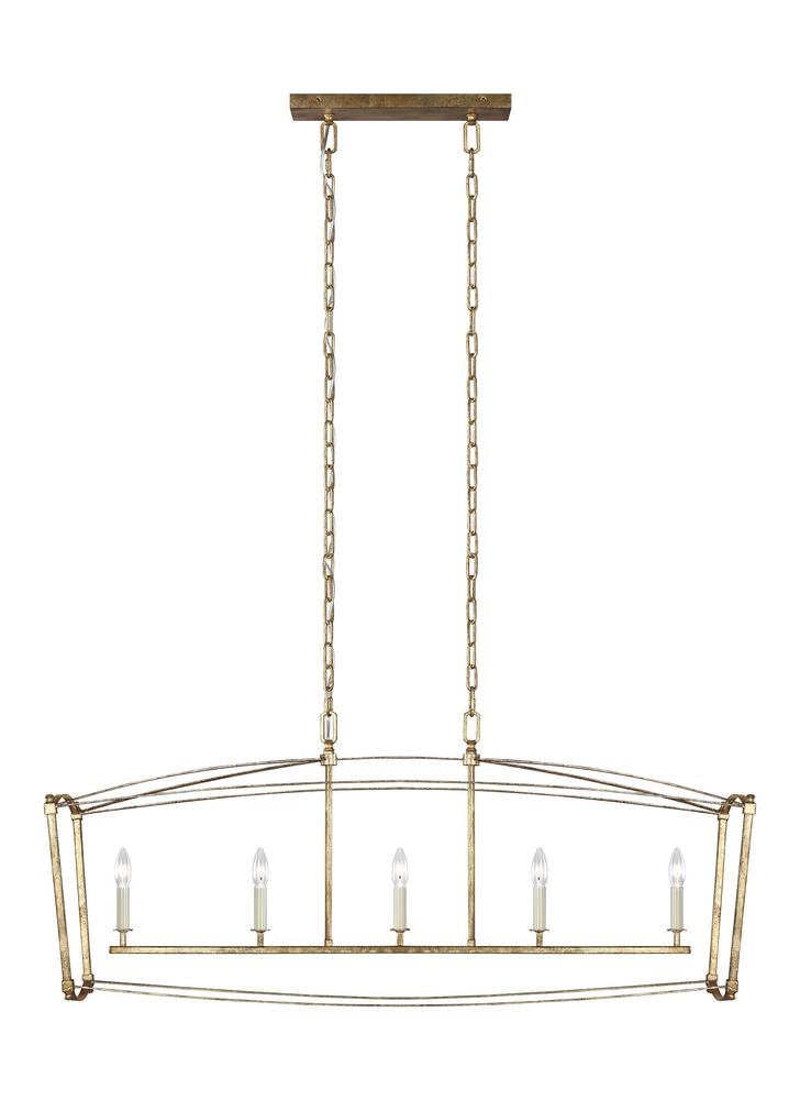 Generation Lighting - Feiss 5 - Light Linear Chandelier F3326/5