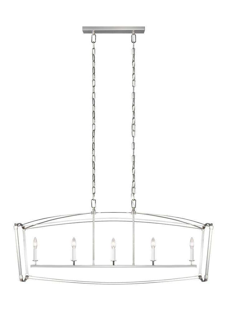 Generation Lighting - Feiss 5 - Light Linear Chandelier F3326/5