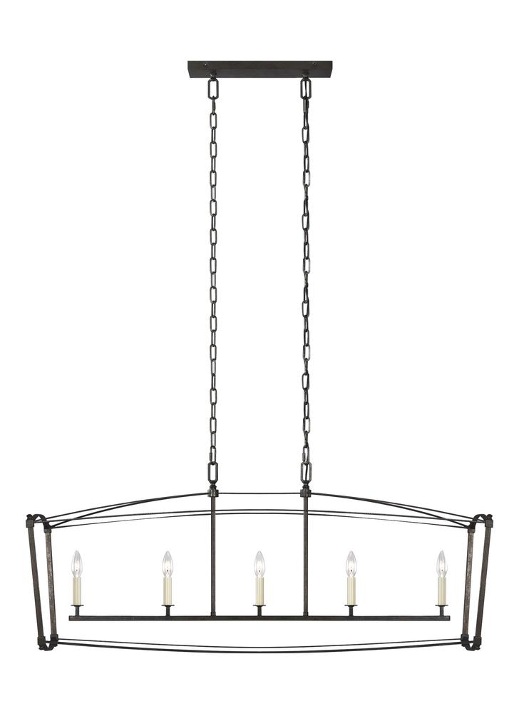 Generation Lighting - Feiss 5 - Light Linear Chandelier F3326/5