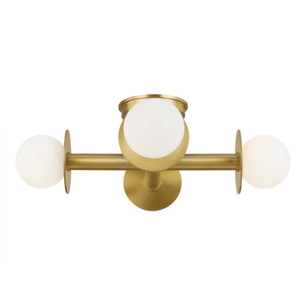 Generation Lighting  4 - Light Flush Mount KF1034BBS Flush Mount Ceiling Light Generation Lighting Brass  