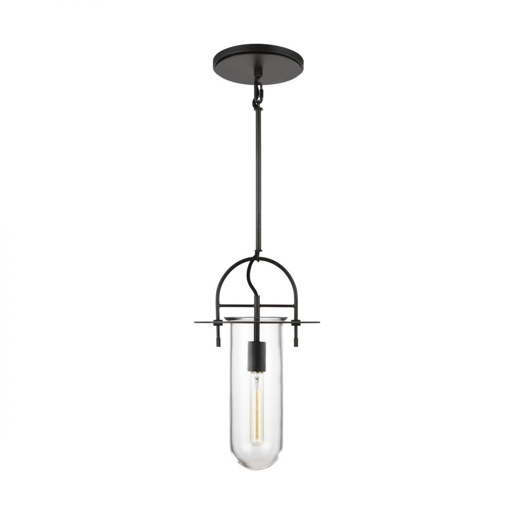 Generation Lighting  1 - Light Medium Pendant KP1021AI Pendant Generation Lighting Black|Brown  