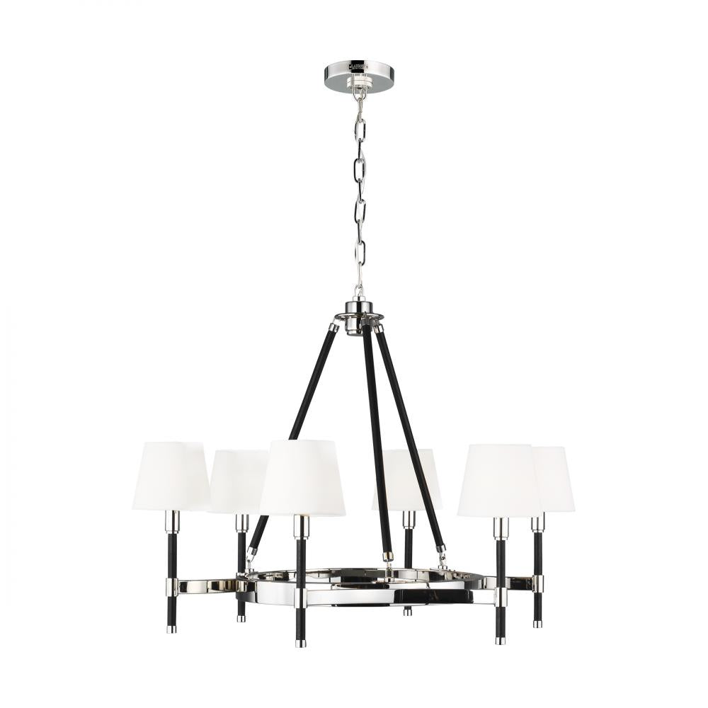 Generation Lighting 6 - Light Chandelier LC1006PN