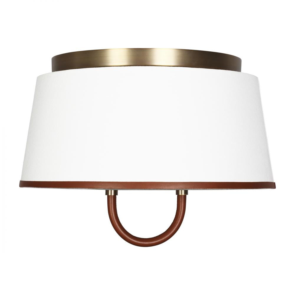 Generation Lighting  2 - Light Flush Mount LF1002TWB Flush Mount Ceiling Light Generation Lighting Brass  