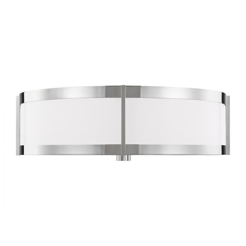 Generation Lighting  3 - Light Flush Mount LF1023PN Flush Mount Ceiling Light Generation Lighting Nickel  