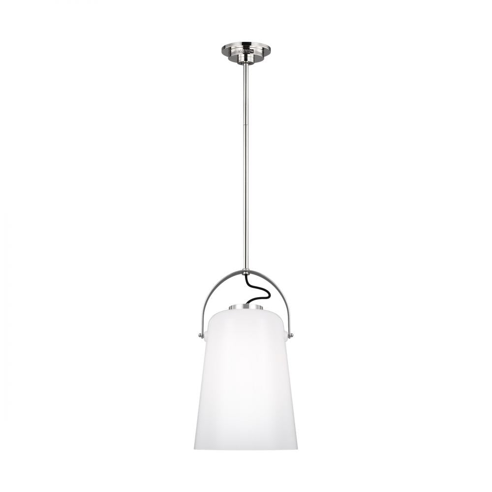 Generation Lighting  1 - Light Large Pendant LP1001PN Pendant Generation Lighting Nickel  