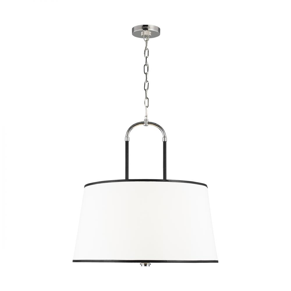 Generation Lighting  4 - Light Large Pendant LP1024PN Pendant Generation Lighting Black|Nickel  