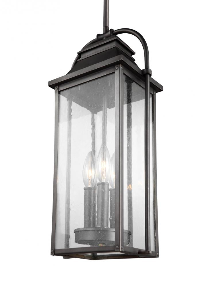 Generation Lighting - Feiss 3 - Light Outdoor Pendant Lantern OL13209 Outdoor Light Fixture l Hanging Generation Lighting Bronze  