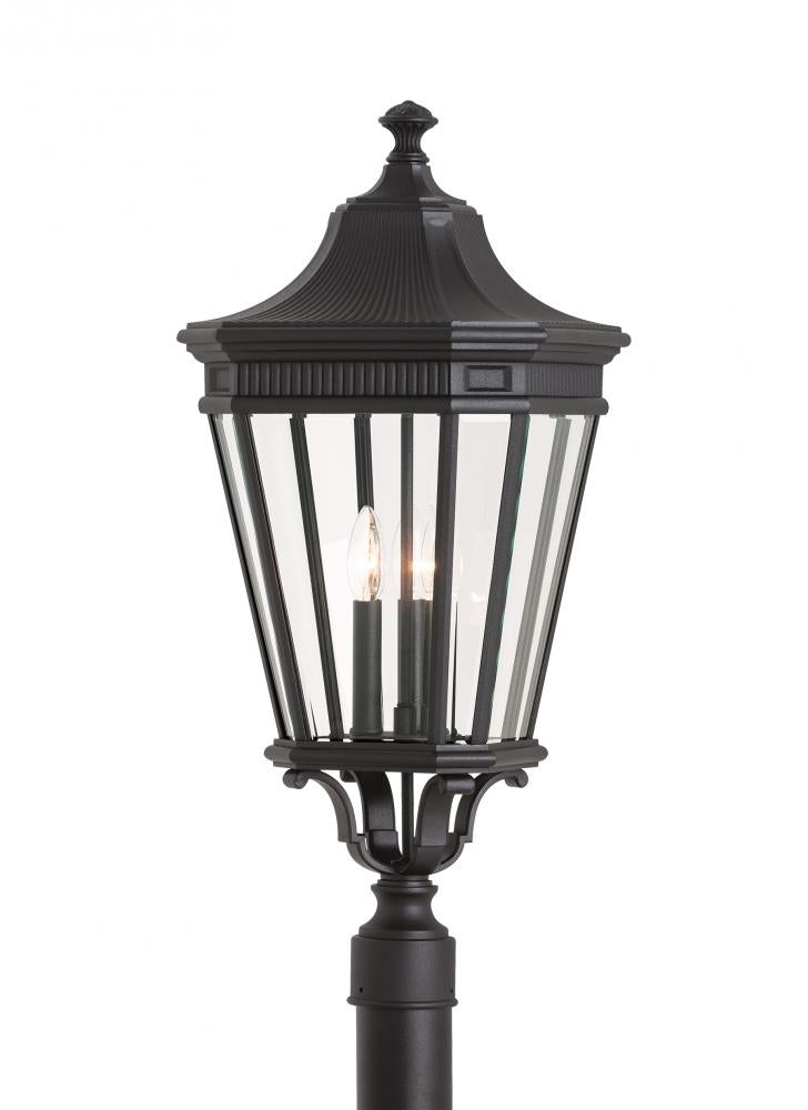 Generation Lighting - Feiss 3 - Light Post OL5408 Outdoor l Post/Pier Mounts Generation Lighting Black  