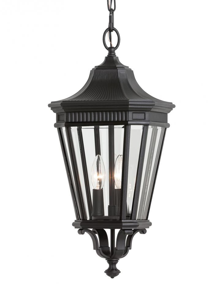 Generation Lighting - Feiss 3 - Light Pendant OL5411 Outdoor Light Fixture l Hanging Generation Lighting Black  