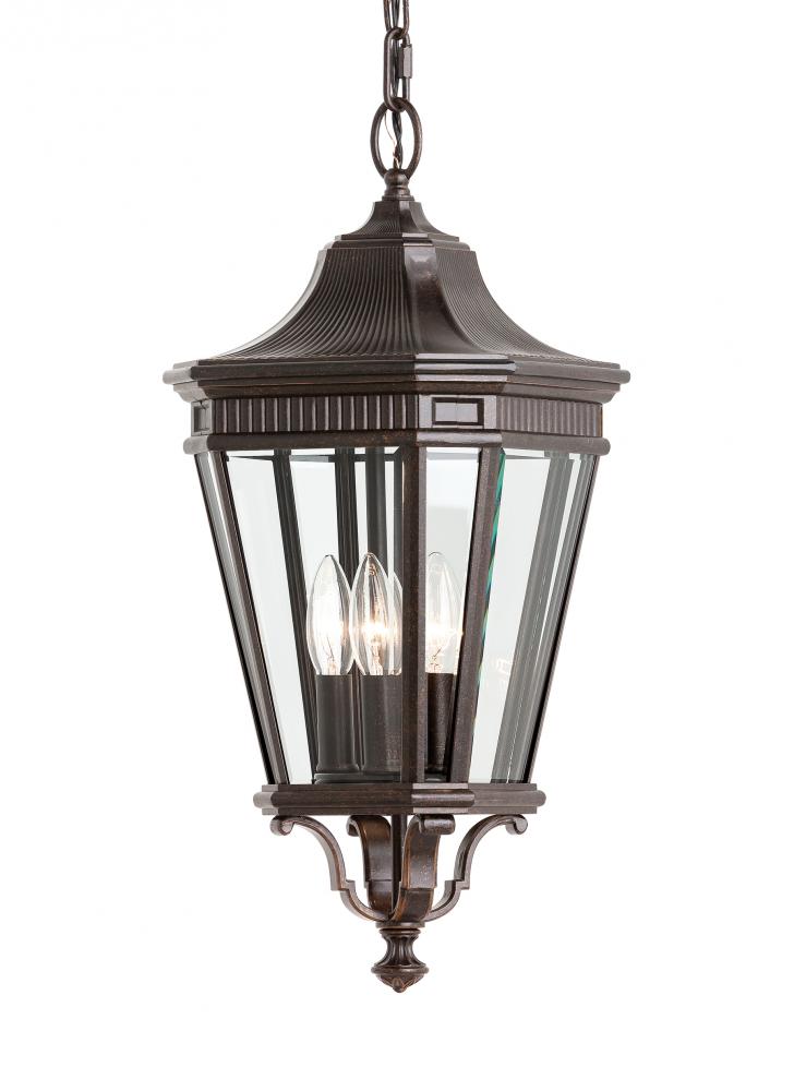 Generation Lighting - Feiss 3 - Light Pendant OL5411 Outdoor Light Fixture l Hanging Generation Lighting Bronze  