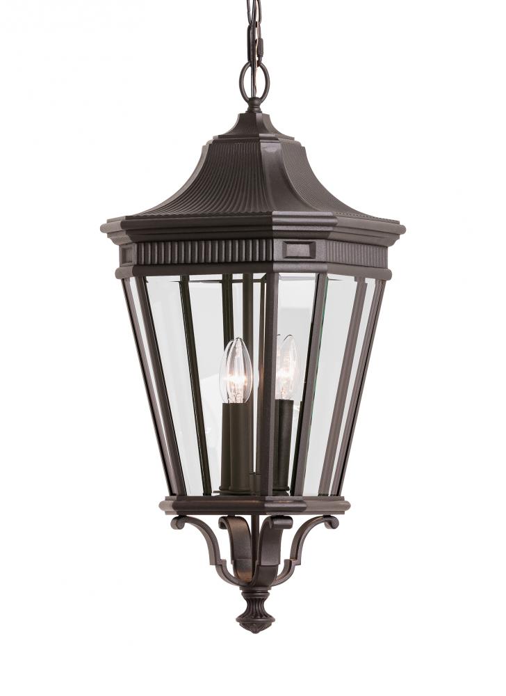 Generation Lighting - Feiss 3 - Light Outdoor Pendant OL5412 Outdoor Light Fixture l Hanging Generation Lighting Bronze  