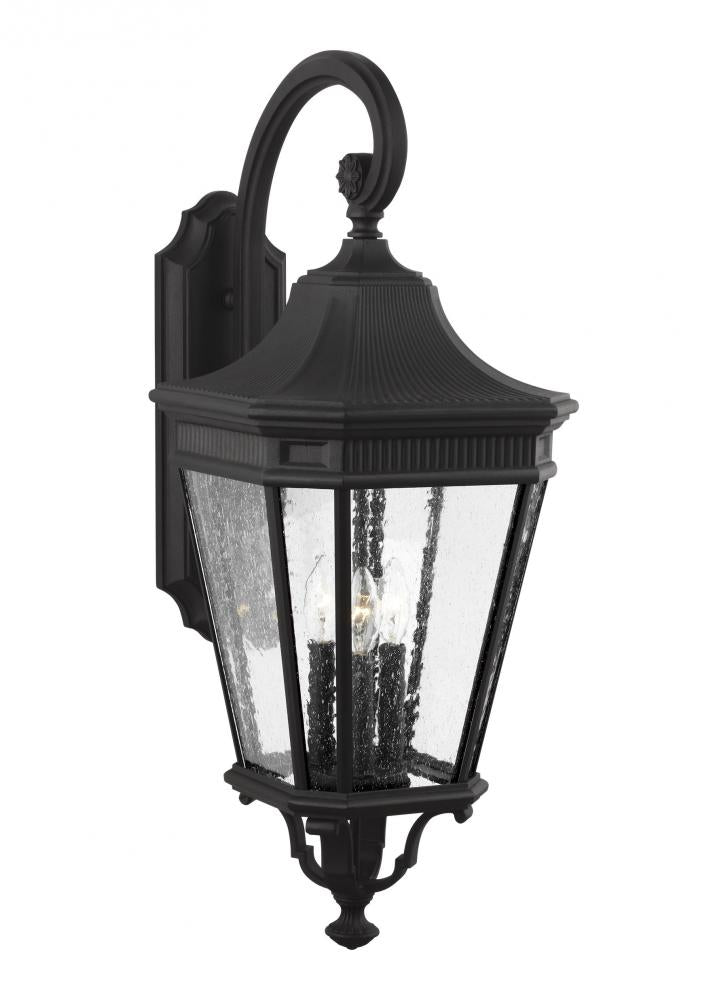 Generation Lighting - Feiss 3 - Light Wall Lantern OL5424 Outdoor | Wall Lantern Generation Lighting Black  